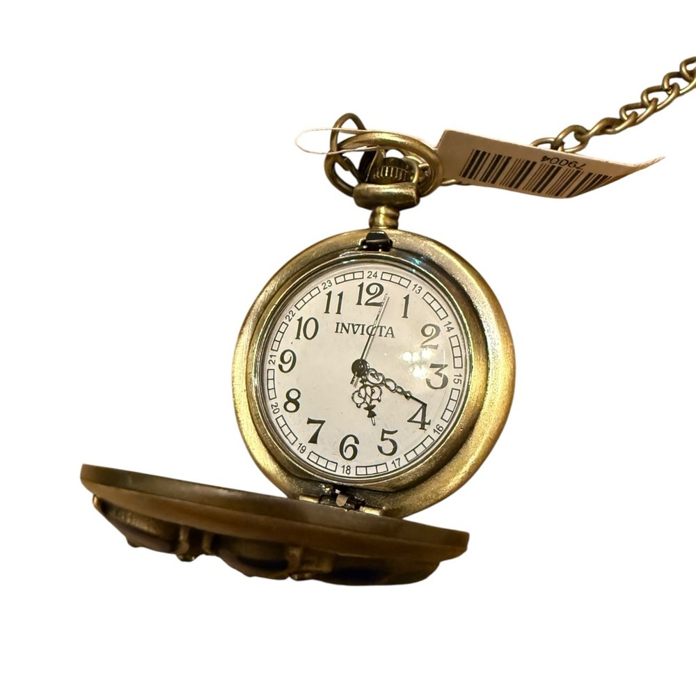 Invicta pocket watch NEW IN BOX - Gold and Green - Picture 3 of 4